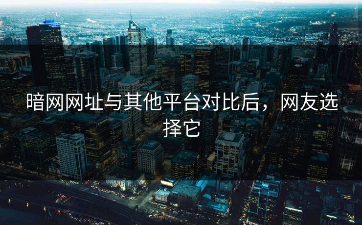 暗网网址与其他平台对比后，网友选择它