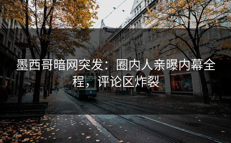 墨西哥暗网突发：圈内人亲曝内幕全程，评论区炸裂