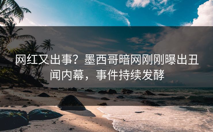 网红又出事？墨西哥暗网刚刚曝出丑闻内幕，事件持续发酵