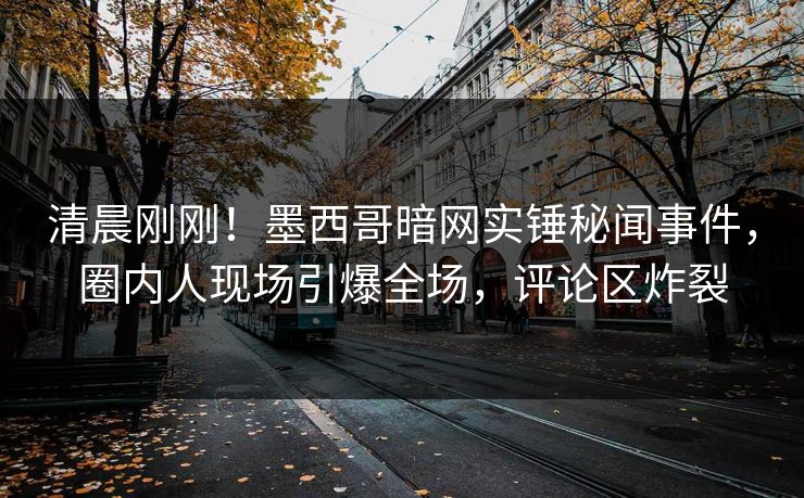 清晨刚刚！墨西哥暗网实锤秘闻事件，圈内人现场引爆全场，评论区炸裂